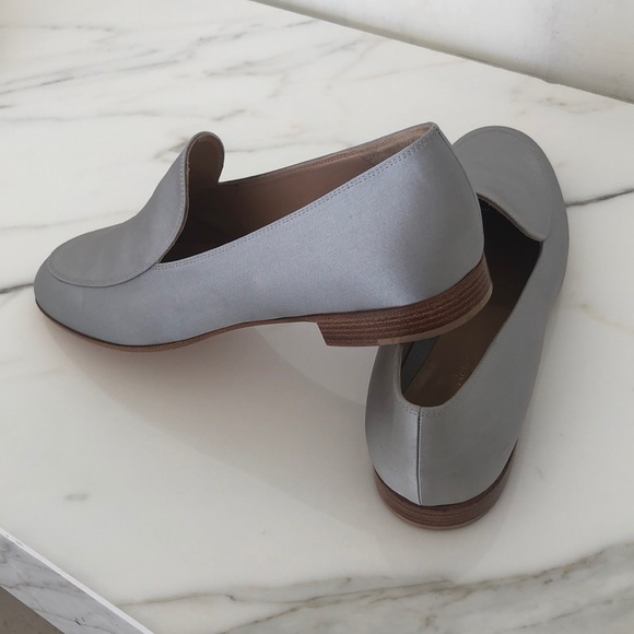 Gianvito Rossi Metallic Satin slip-on loafers - Picture 3 of 8